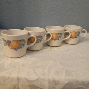 VINTAGE CORNINGWARE ABUNDANCE PATTERN MUGS